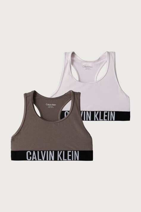Calvin Klein Underwear Podprsenka detská bavlnená s elastanom 2-pak fialová G80G800744