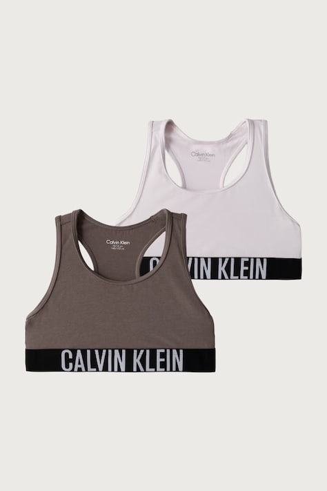 Calvin Klein Underwear Podprsenka detská bavlnená s elastanom 2-pak fialová G80G800744