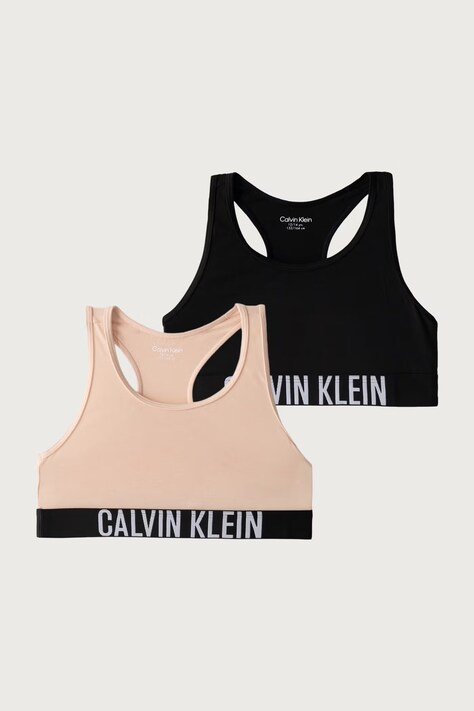 Calvin Klein Underwear Podprsenka detská bavlnená s elastanom 2-pak oranžová G80G800744