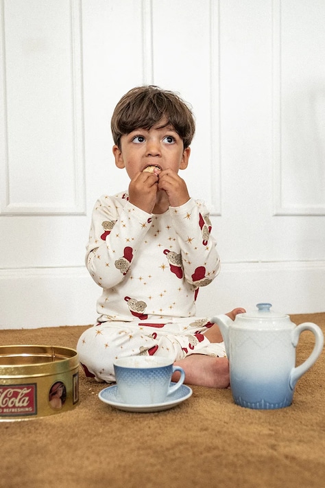 That's mine Dvodijelna pidžama za djecu s pamukom Emilio homewear set bež 0819