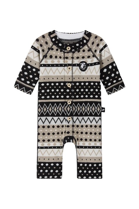 Reima pajacyk niemowlęcy z wełną merino Moomin Mysig czarny 5200284B