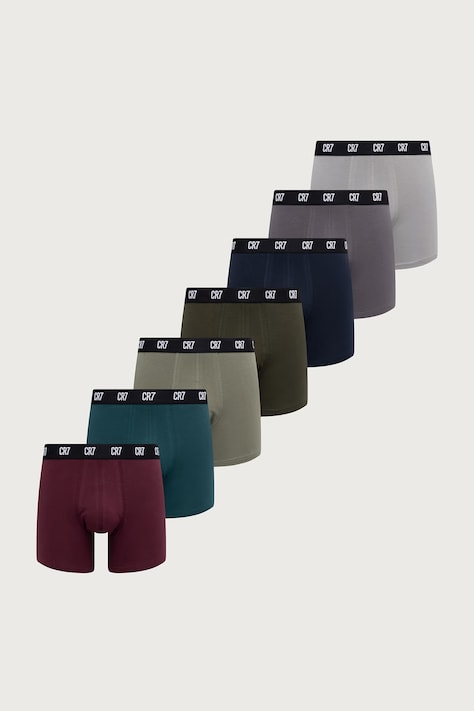 CR7 Cristiano Ronaldo Bokserki dopasowane męskie bawełniane z elastanem 7-pack granatowe 8127-4900-2832