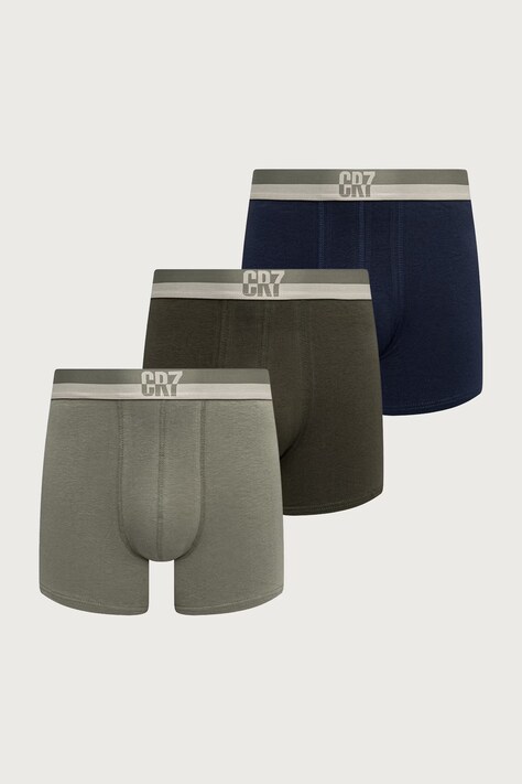 CR7 Cristiano Ronaldo Bokserice za muškarce s pamukom 3-pack zelene 8100-4900-2816