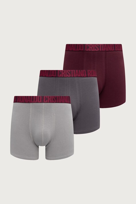 CR7 Cristiano Ronaldo Bokserki męskie z bawełną 3-pack bordowe 8100-4900-2811