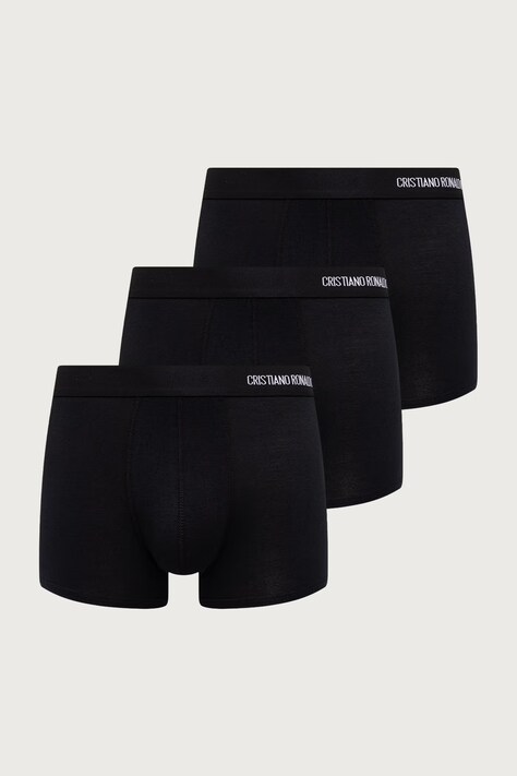 CR7 Cristiano Ronaldo Bokserki męskie z modalem 3-pack czarne 8600-49-310