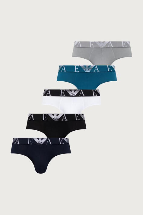 Emporio Armani Underwear Slipy męskie bawełniane z elastanem 5-pack czarne EM003792 AF25048