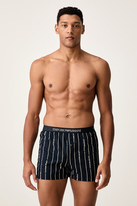 Emporio Armani Underwear Bokserki luźne męskie bawełniane granatowe EM000366 AF25043