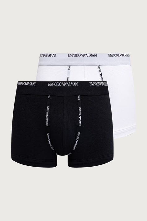 Emporio Armani Underwear Bokserki dopasowane damskie bawełniane z elastanem 2-pack czarne EM000254 AF25056