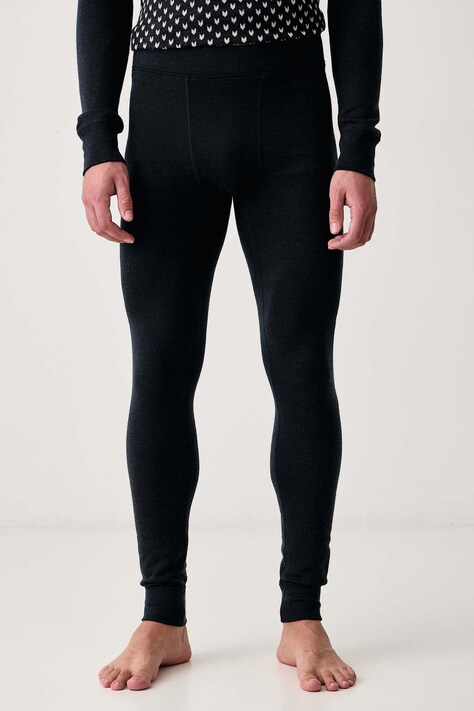 Devold Legginsy termoaktywne męskie wełniane Signature Merino granatowe PDGO.337.100.A