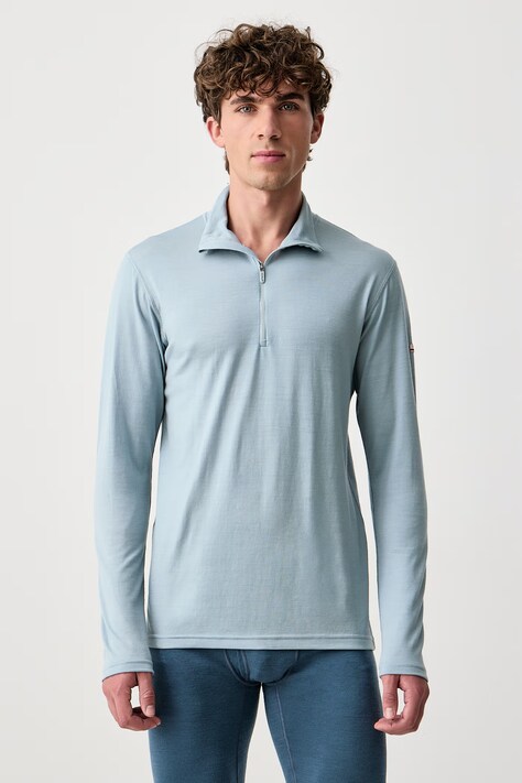 Devold Longsleeve funkcyjny męski wełniany Breeze Plus Merino niebieski PDGO.183.240.B