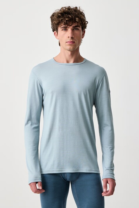 Devold Longsleeve funkcyjny męski wełniany Breeze Plus Merino niebieski PDGO.183.221.C