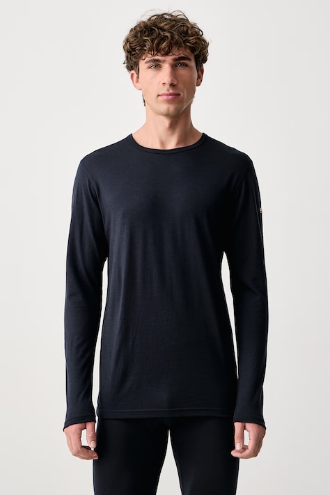 Devold Longsleeve funkcyjny męski wełniany Breeze Plus Merino granatowy PDGO.183.221.C