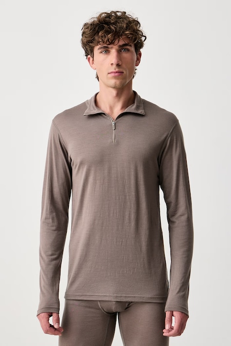 Devold Longsleeve funkcyjny męski wełniany Breeze Merino brązowy PDGO.180.245.A