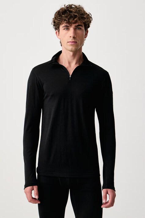 Devold Longsleeve funkcyjny męski wełniany Breeze Merino czarny PDGO.180.245.A