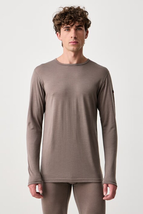 Devold Longsleeve funkcyjny męski wełniany Breeze Merino brązowy PDGO.180.221.A