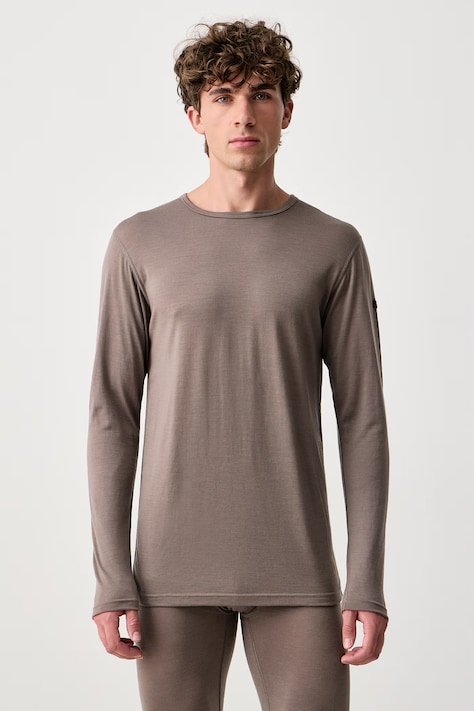 Devold Longsleeve funkcyjny męski wełniany Breeze Merino brązowy PDGO.180.221.A