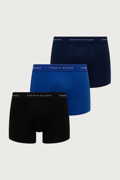 Tommy Hilfiger Bokserki dopasowane męskie bawełniane z elastanem 3-pack czarne UM0UM03920