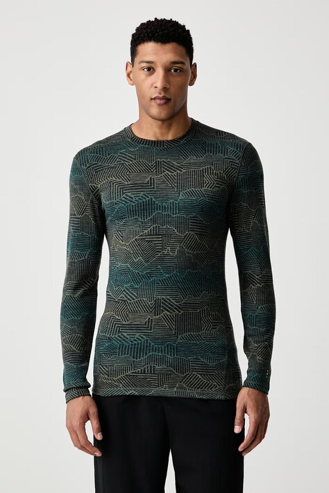 Smartwool Longsleeve funkcyjny męski z wełny merino zielony SW016350R421
