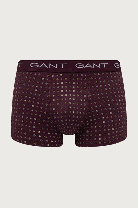 Gant Bokserki męskie bawełniane z elastanem 3-pack bordowe 902633053