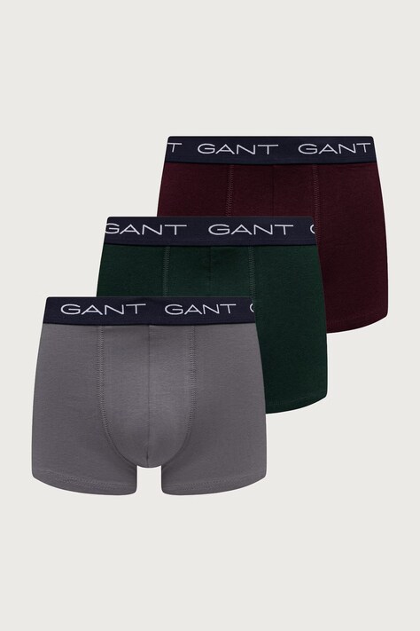 Gant Bokserki męskie bawełniane z elastanem 3-pack bordowe 902633003