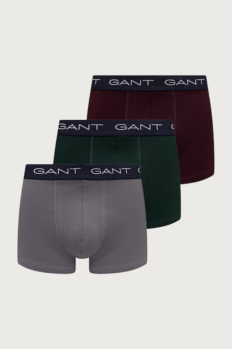 Gant Bokserki męskie bawełniane z elastanem 3-pack bordowe 902633003