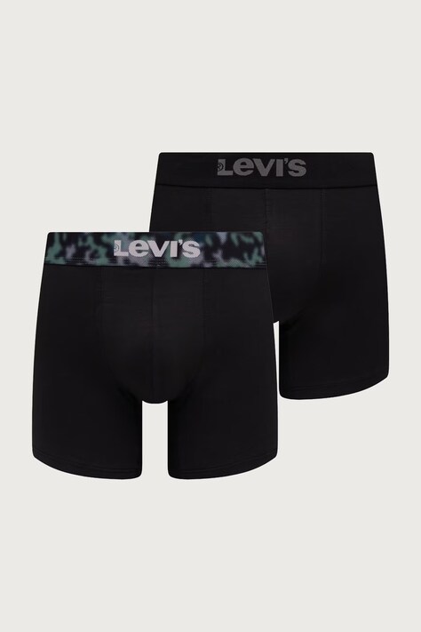 Levi's uske bokserice za muškarce s pamukom 2-pack crne 37149-1435