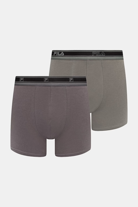 Fila Bokserki męskie bawełniane 2-pack szare FU5397.2