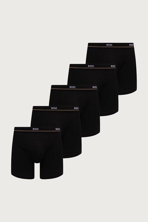 BOSS Uske bokserice za muškarce od pamuka s elastanom BoxerBr 5P Essential 5-pack crne 50570055