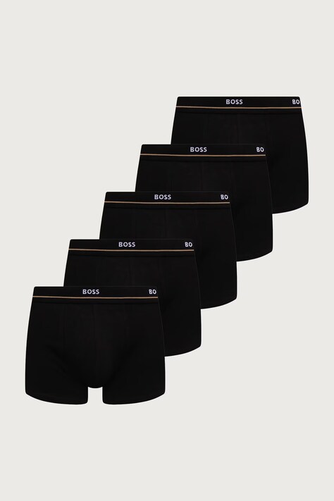 BOSS Testhezálló boxeralsó férfi pamut elasztánnal BoxerBr 5P Essential 5-es csomag fekete 50570055