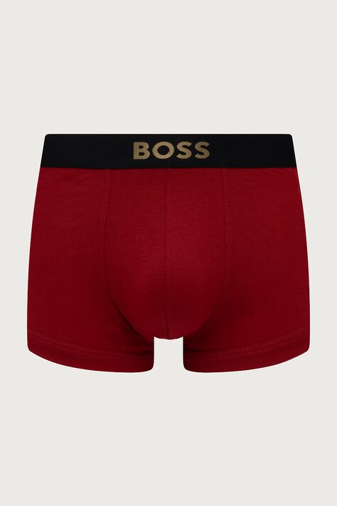 BOSS облягаючі боксери чоловічі бавовняні Trunk 2P Gold Logo 2 шт — AW26-BIMZOU, червоний — фото 2