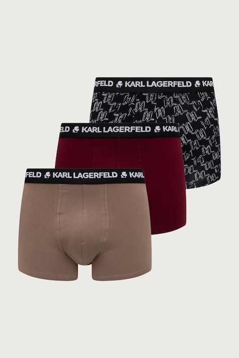 Karl Lagerfeld Боксерки мъжки от памук 2 броя бордо B4M47001