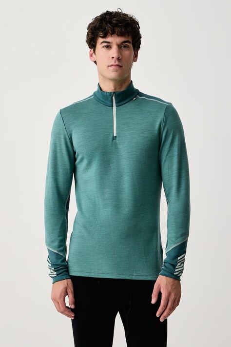 Helly Hansen Longsleeve termoaktywny męski z wełną merino LIFA MERINO turkusowy 49363