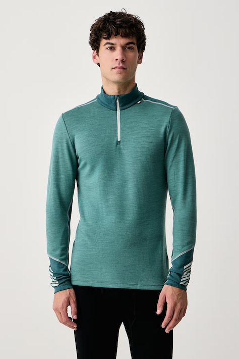 Helly Hansen Longsleeve termoaktywny męski z wełną merino LIFA MERINO turkusowy 49363