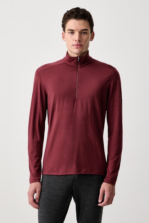 Icebreaker Longsleeve funkcyjny męski wełniany 200 Oasis czerwony IBB0436701C1