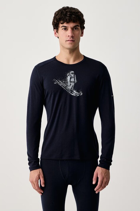 Icebreaker Legginsy funkcyjne męskie z wełny merino 200 Oasis granatowe IB1043704011