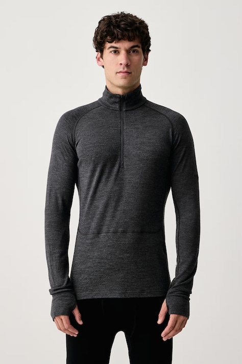 Icebreaker Longsleeve termoaktywny męski z wełny merino Merino ZoneKnit 260 szary IB0A57CJ0111