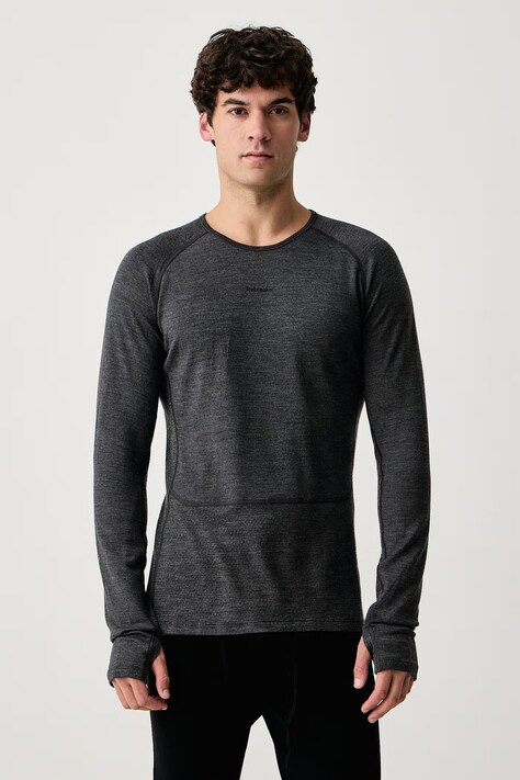 Icebreaker Longsleeve termoaktywny męski wełniany Merino ZoneKnit 260 szary IB0A57CI0111