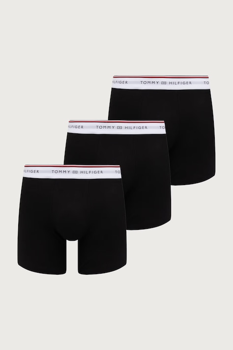 Tommy Hilfiger boksarice moške z bombažem paket 3 kosov črne UM0UM03978