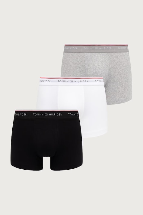Tommy Hilfiger Bokserki dopasowane męskie bawełniane z elastanem białe UM0UM03974
