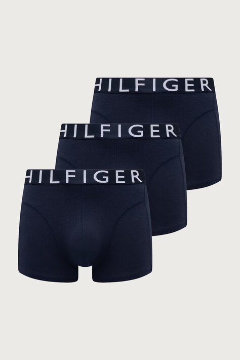 Tommy Hilfiger bokserki dopasowane męskie bawełniane z elastanem 3-pack granatowe UM0UM03885