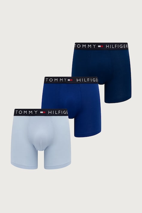 Tommy Hilfiger Μποξεράκι ανδρικό βαμβακερό με ελαστάν 3-pack σκούρο μπλε UM0UM03764