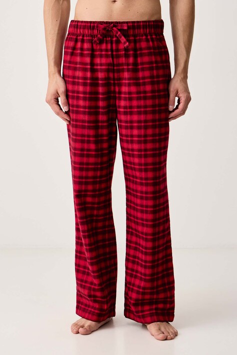 Tommy Hilfiger Παντελόνι πιτζάμας ανδρικό βαμβακερό μπορντό UM0UM04000