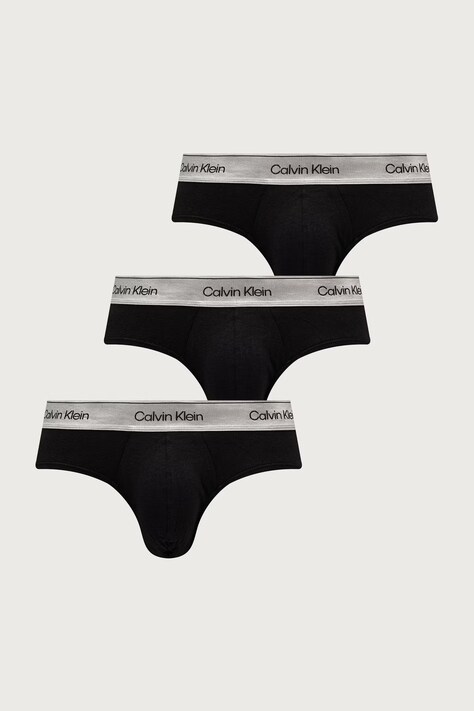 Calvin Klein Underwear Slipy męskie bawełniane z elastanem 3-pack czarne LV00NB4729