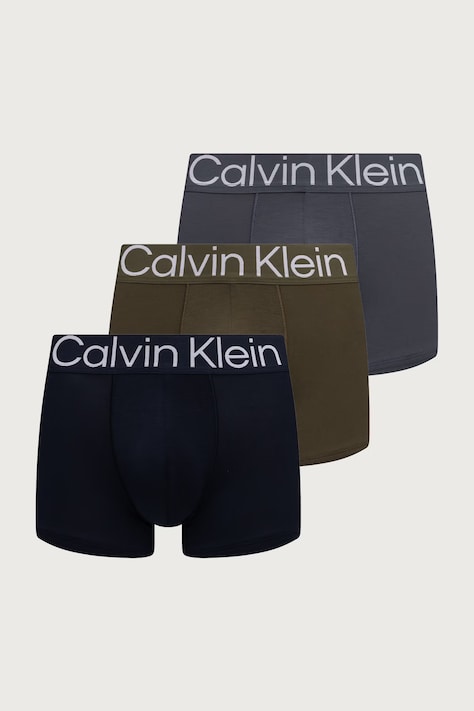 Calvin Klein Underwear прилепнали боксерки мъжки с лиосел 3 броя сиви LV00NB4651
