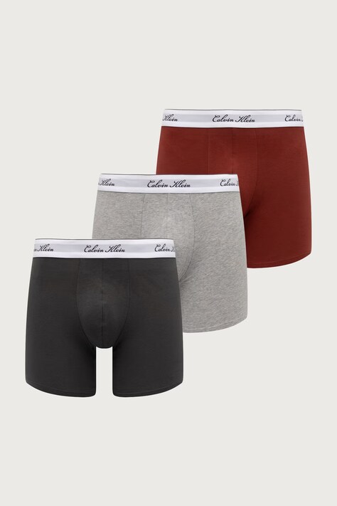 Calvin Klein Underwear Boxerky pánske s bavlnou 3-pak sivé LV00NB4608