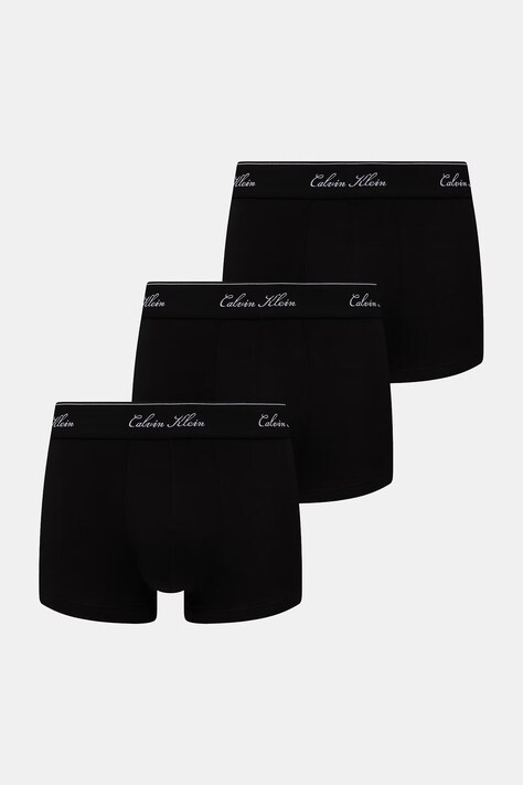 Calvin Klein Underwear bokserki dopasowane męskie bawełniane z elastanem 3-pack czarne LV00NB4607