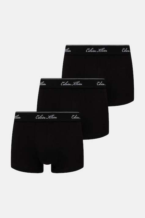 Calvin Klein Underwear bokserki dopasowane męskie bawełniane z elastanem 3-pack czarne LV00NB4607