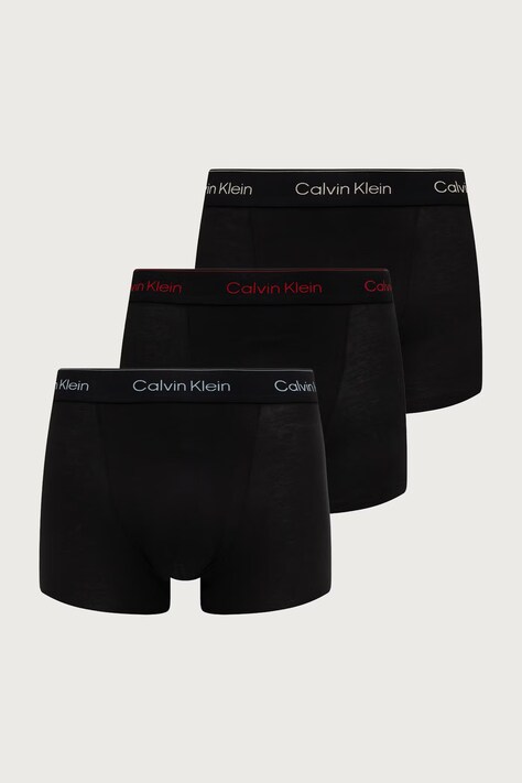 Calvin Klein Underwear Priliehavé boxerky pánske bavlnené s elastanom 3-pak čierne LV00NB4566