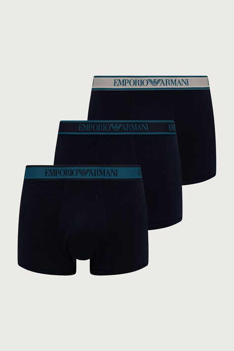 Emporio Armani Underwear Bokserki męskie z bawełną 3-pack granatowe EM000259 AF25019