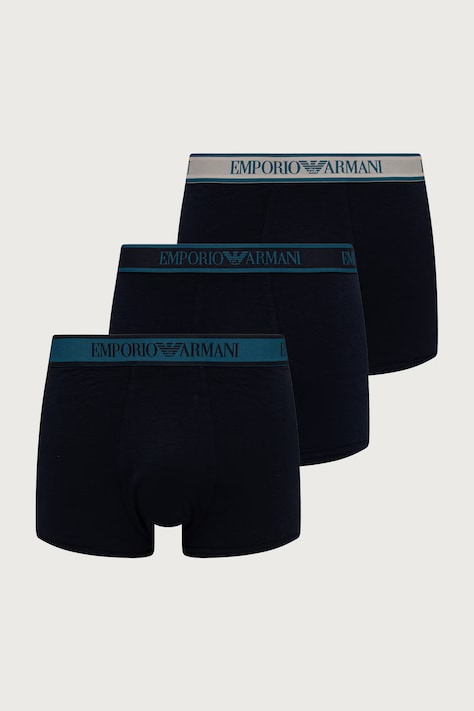Emporio Armani Underwear Bokserki męskie z bawełną 3-pack granatowe EM000259 AF25019